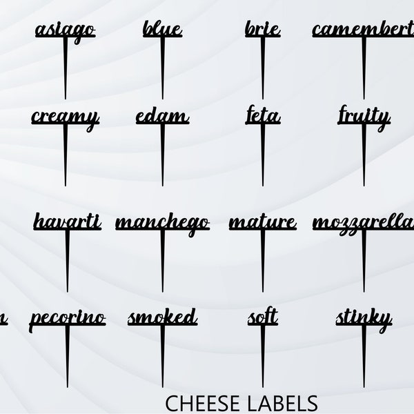 28 Cheese Labels SVG Vector DXF EPS File for cnc and laser - Files and plans for wood working