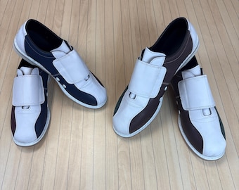 2 Pair, Couple Pack Handmade Leather Bowling Shoes - Custom Name & Logo