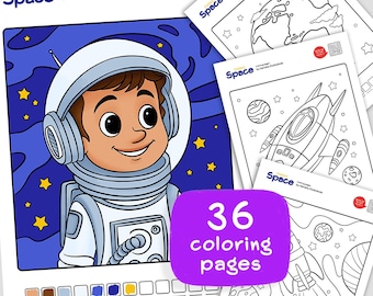 Magic Space Coloring Pages– 36 Printable Coloring Sheets for Kids & Adults
