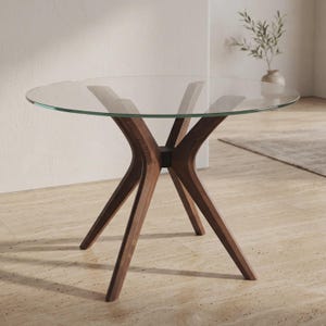 Solid Beech Wood Spider Legs for Dining Table, Pedestal Leg for Round Glass Tables, Butterfly Leg for Room Epoxy Table, Office Table Legs