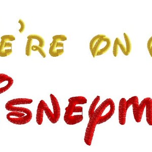 Disneymoon Embroidery Design Instant Download 5x7 6x10 DTDigitizing Disneyland Walt DisneyWorld Ślub Miesiąc miodowy Panna młoda Pan młody Panienka