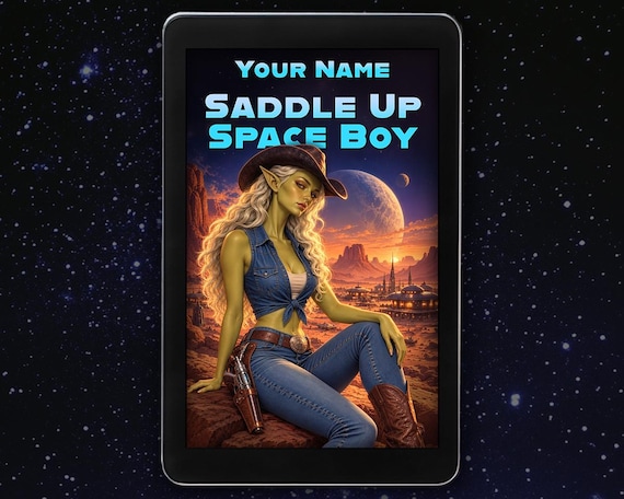 Premade eBook Cover, Sci Fi Romance, Space Western, Alien Romance, Alien Cowgirl
