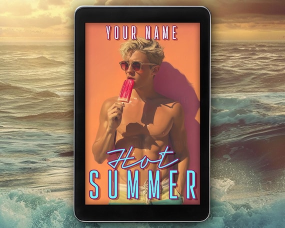 Pre-made Spicy MM Romance eBook Cover – Summer LGBTQ+ Beach Love Story – Hot Playful Design – Indie Authors – KDP & Kindle Ready