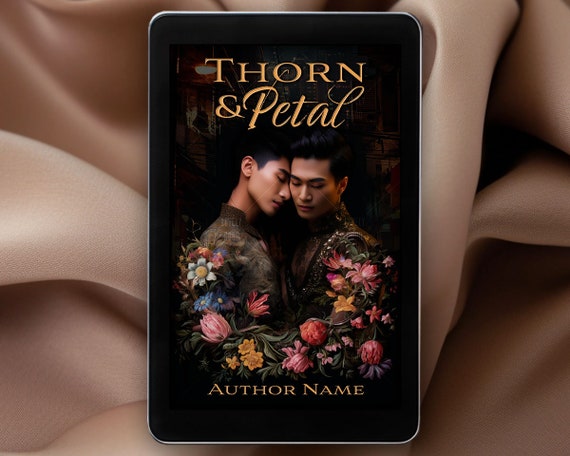 Premade Digital eBook Cover Design, Gay Romance Men in Love Fiction Dark Fantasy LGBTQ+ Romance Fiction Mafia Romance Pre-made eBook Cover