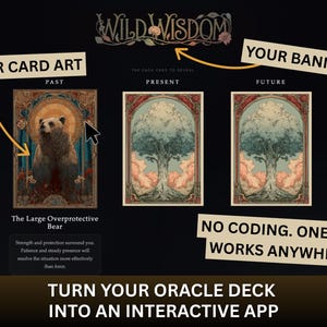 Interactive Digital Oracle Deck Tarot Creator Tool (No Coding) Instant Download