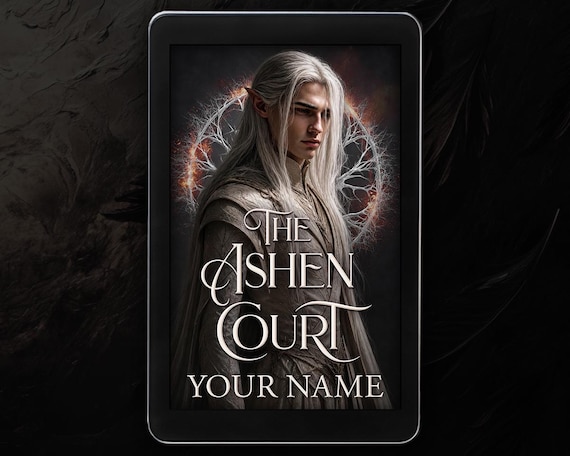 Premade Book Cover Dark Fantasy Elf Romance, Fantasy Romance eBook, Kindle, KDP, White Hair Elf Prince