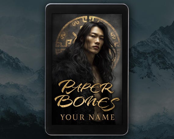 Fantasy Romance eBook Cover: Asian Man, Magical Symbol (Digital)