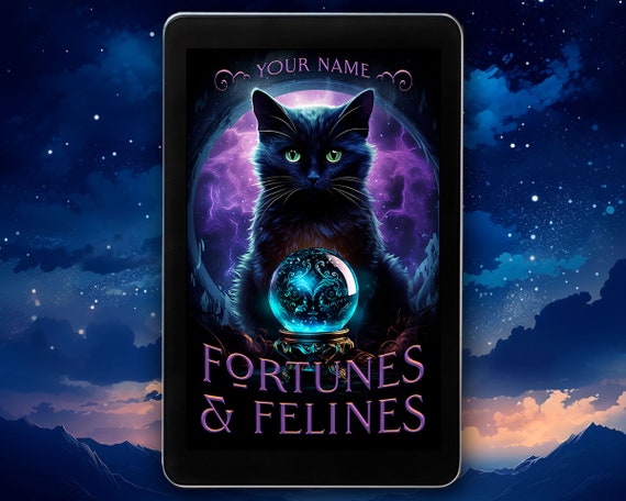 Pre-made eBook Cover Design Paranormal, Fantasy, Mystery, Cozy Mystery, Occult, Cat and crystal ball, Magical Magic, Fiction, Whimsical