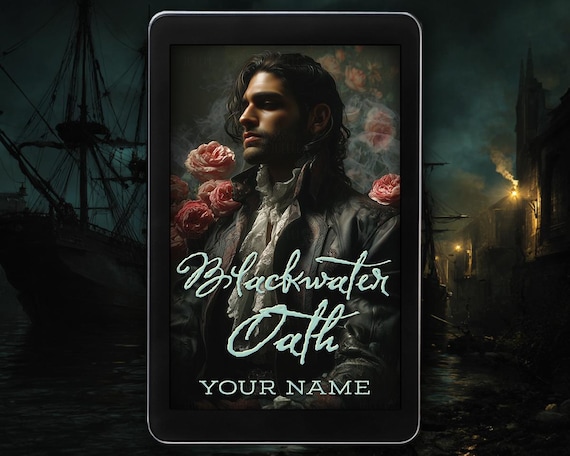 Pre-Made eBook Cover – 1700s Pirate or Vampire with Roses | Historical Fantasy Romance Design