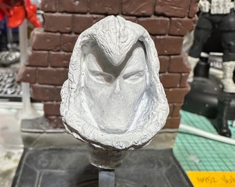 Mego FTC Zica Retro Custom 1/9 scale Moon knight resin head sculpt