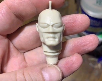 Mego FTC Zica Retro Custom 1/9 scale Avengers Captain Mar-vel Kree soldier comic head sculpt