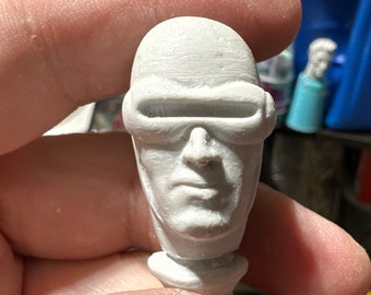 Mego FTC Zica Retro Custom 1/9 scale X-Men Scott CYCLoPS Summers head sculpt