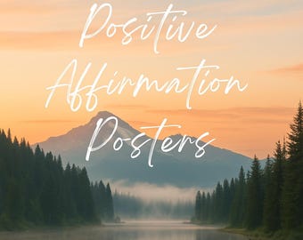 Printable Positive Affirmation Posters – 10 A4 Prints | Self-Love, Motivation & Mindfulness | Instant Download PDF