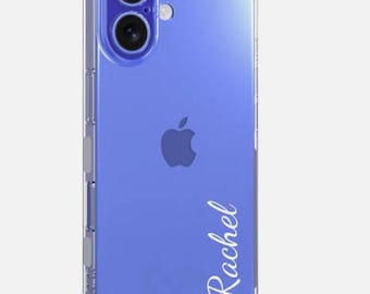 Personalised Clear Case For iPhone 16 15 14 13 12 11 Pro Max 6 7 8 Shockproof Phone Cover with Camera Protection and 4 Corner Airbags.
