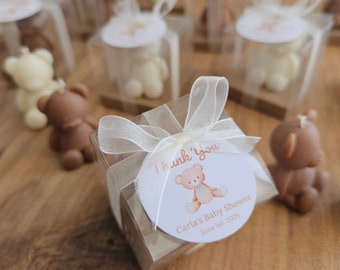 Mini Teddy Bear Candle Favors - Perfect for Bear-Themed Parties! | Mini Bear Candles for Baby Showers & Birthdays | Teddy Bear Party Favors