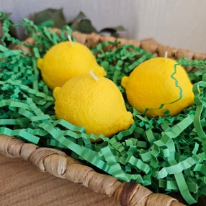 Bulk Lemon Candles with Custom Labels | Lemon Baby Shower Favors | Bridal Shower Favors | Lemon SCENTED Candles