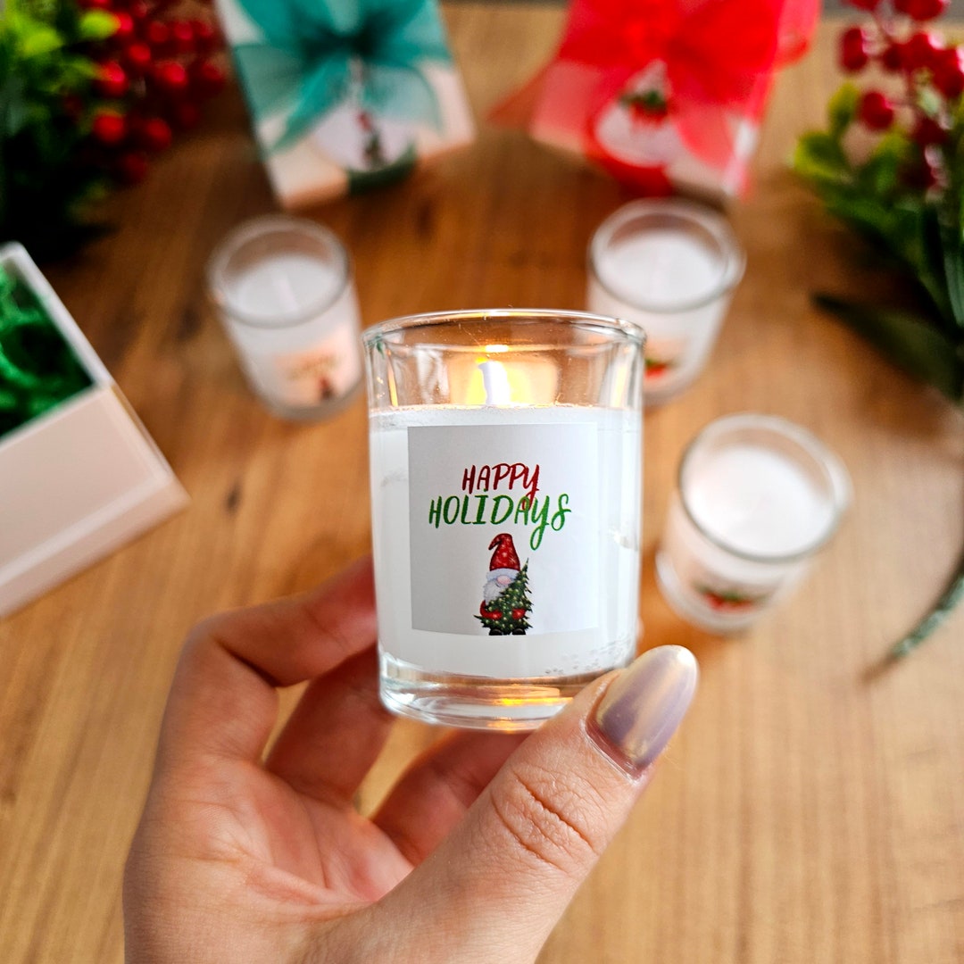 Bulk Christmas Candle Gifts Unique Glass Candles Holiday Etsy