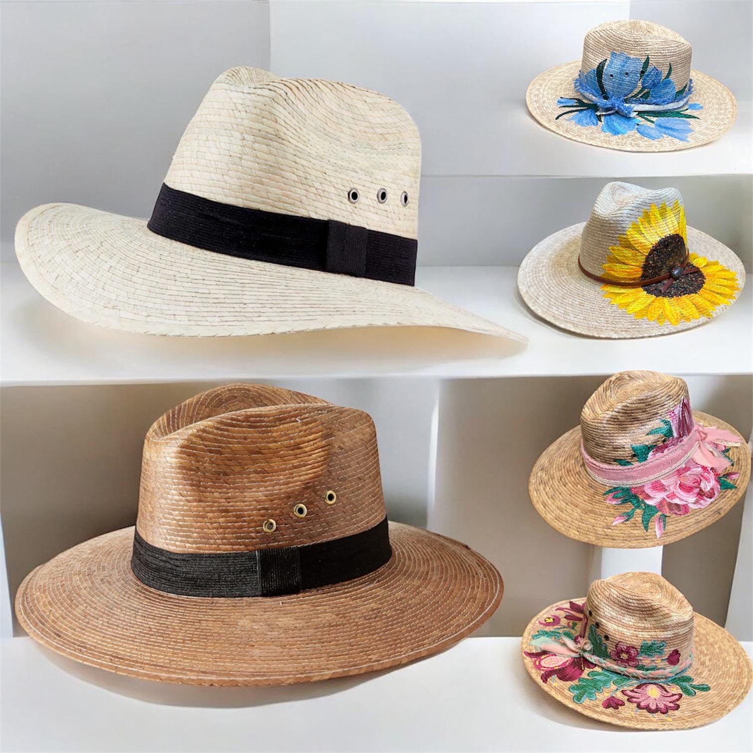 Painted Wide Brim - Etsy display picture 2
