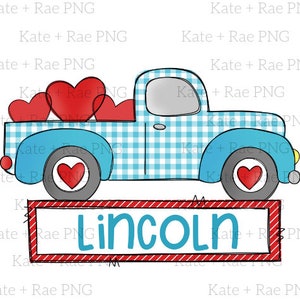 LKW mit Herzen Valentinstag png - Mädchen Valentinstag png - Jungen Valentinstag png - Handgezeichnete Valentinstag png - Benutzerdefinierte png