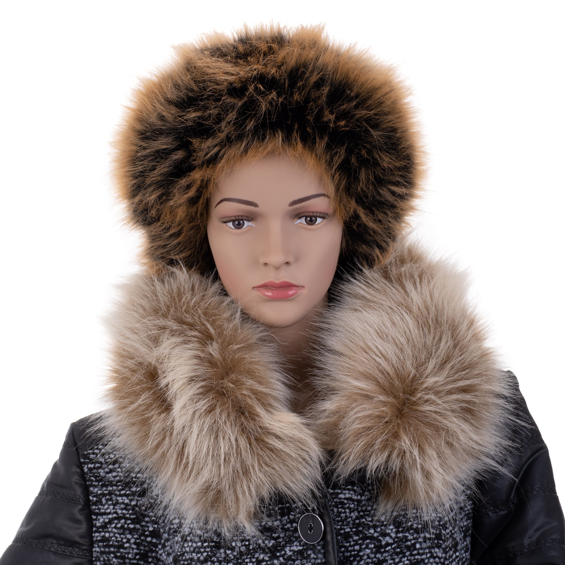 Beige Artificial Eco-fur Trim to the Hood - Etsy