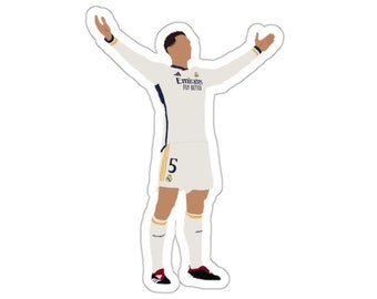 Jude Bellingham Vinyl Sticker, Real Madrid Sticker, Bellingham celebration sticker, Madrid sticker, Real Madrid fan gift, Football fan gift