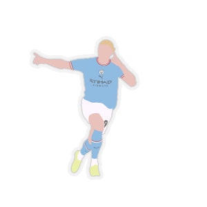 Erling Haaland Vinyl Sticker, Man City Sticker, Haaland viering sticker, City sticker, Man City fan cadeau, Voetbal fan cadeau