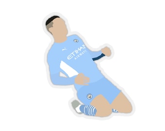 Phil Foden Vinyl Sticker, Man City sticker, Man City Fan gift, MCFC sticker, Football fan gift, Man Cave Sticker, Soccer sticker