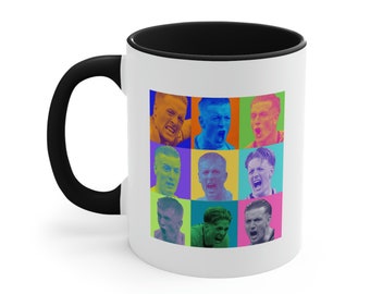 Jordan Pickford mug, Evertonian mug, Pickford Andy Worhol mug, Everton mug, Evertonian fathers mug, Toffe dad mug, fathers day Blue gift