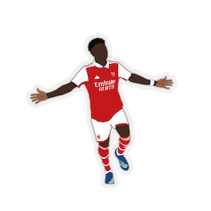 Bukayo Saka Vinyl Sticker, Arsenal Sticker, Saka Celebration sticker, Gunners sticker, Arsenal fan gift, Football fan gift