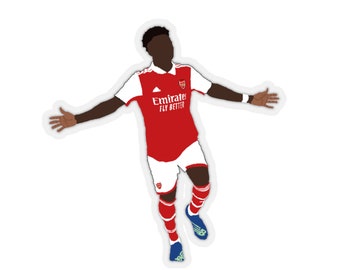 Bukayo Saka Vinyl Sticker, Arsenal Sticker, Saka Celebration sticker, Gunners sticker, Arsenal fan gift, Football fan gift