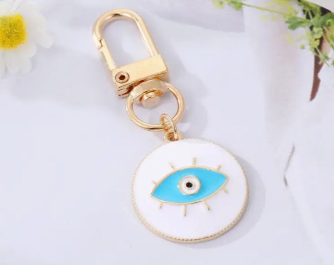 Round Evil Eye Key chain Key Ring