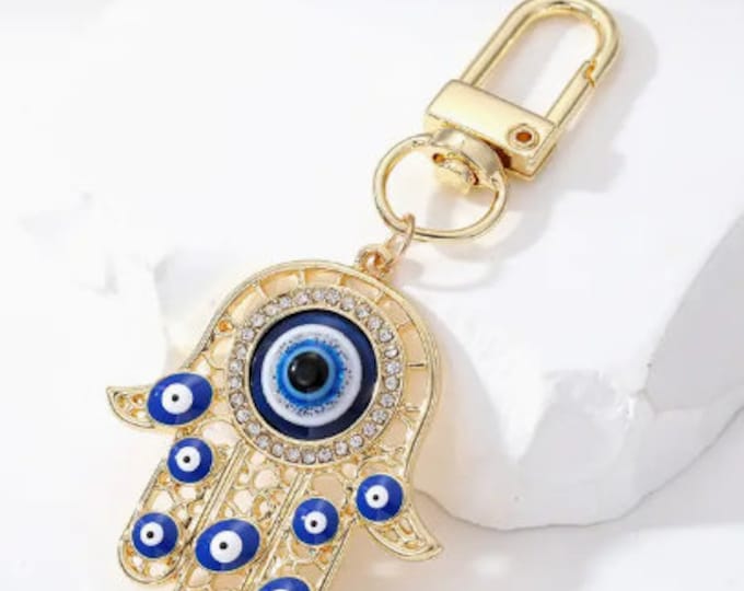Fatima / Hamsa with evil eye Key Chain/Ring