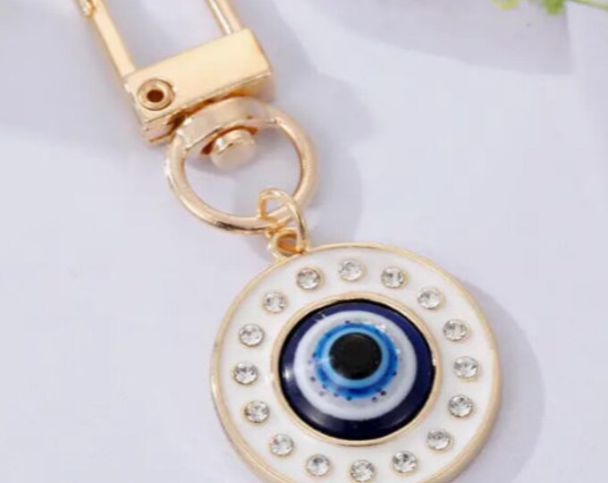 Round Evil Eye Key chain Key Ring