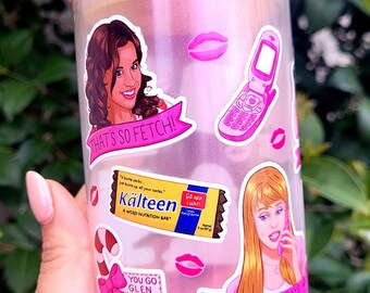 Mean girls tumbler | Burn Book | beercan | pink glasscan | iced coffee cup