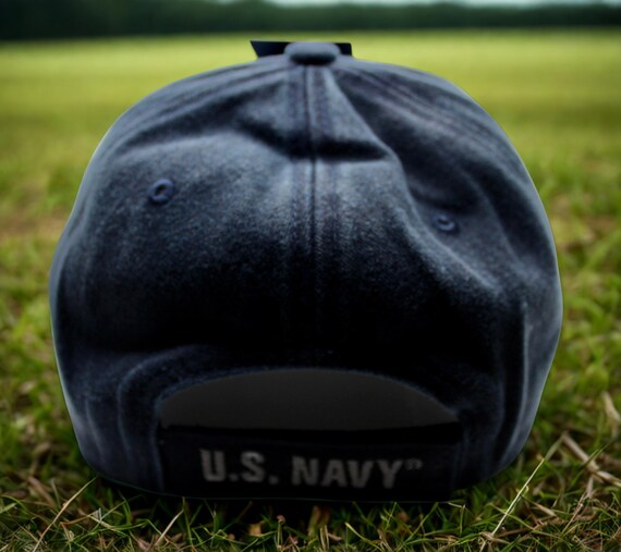 アメリカ海軍の帽子。アメリカ海軍の刺繍入りキャップ。アメリカ海軍の