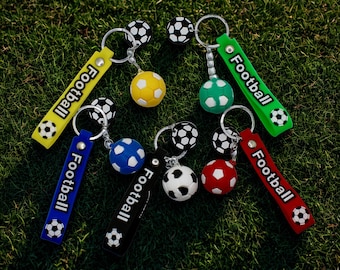 Soccer Keychain. Soccer Ball keychain. Ball Keychain, Football Keyring with Mini Ball Charm, Gift for Soccer Players. Backpack Accessory