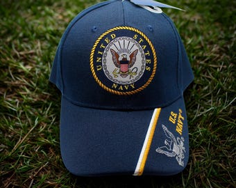 アメリカ海軍エンブレムキャップ - 刺繍入りアメリカ海軍帽子 