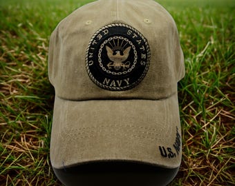 アメリカ海軍エンブレムキャップ - 刺繍入りアメリカ海軍帽子