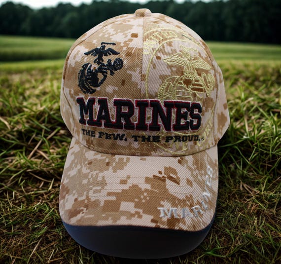 Marine Corps the Few the Proud Hat – Embroidered Camo Hat
