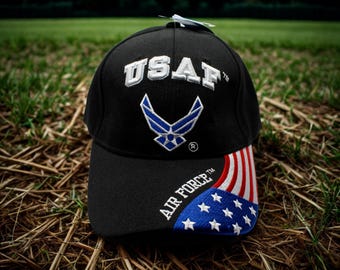 アメリカ空軍帽子 - 刺繍入りアメリカ空軍ブルーキャップ - 退役軍人と