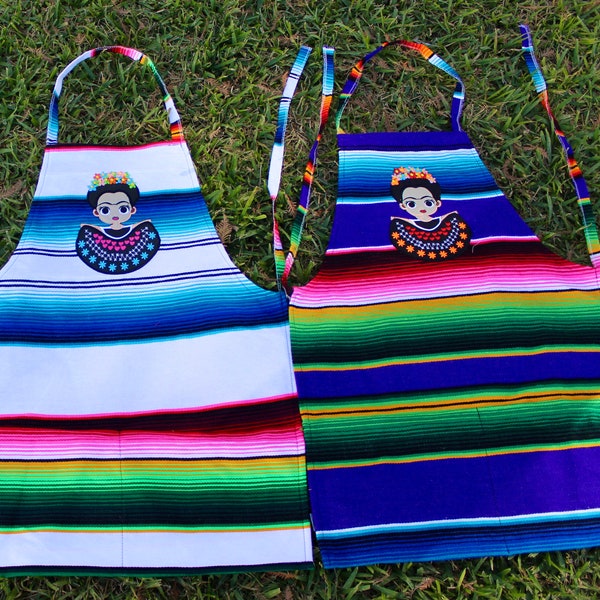 Baby Frida Kahlo Mexican Loteria Sarape 1 Apron 1 Mandil (colors may vary from image) Mandil color vary Unisex 1 Frida Kahlo Mexican Apron