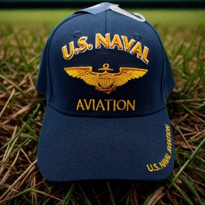 Navy Hat – Blue Embroidered Cap – U.S. Naval Aviation – Navy Veteran Hat. US Navy Hat. Gift for Dad. Aviation Hat. U.S. Naval Aviation Hat