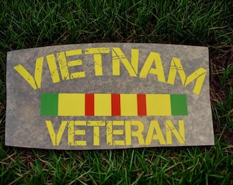 Vietnamveteranöverföring. 12" Vietnamveteran tryckklar överföring. Militär DTF värmeöverföring. Veteranskjortatryck. Gör-det-själv klädleverans