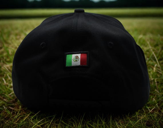 Mexican Eagle Embroidered Baseball Cap – Adjustable Cotton Dad Hat In Black - View #2