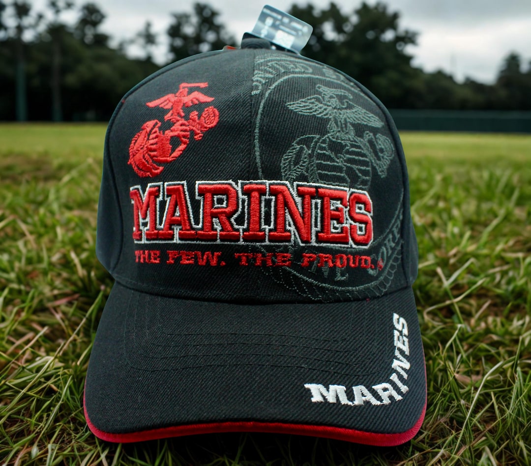 US Marine Corps "The Few The Proud" Red Adjustable Cotton Hat - Officially Licensed Cap