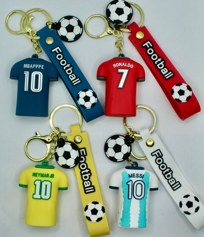 Soccer Keychain. Ronaldo Keychain. Neymar Keychain. World Cup Messi #10 ...