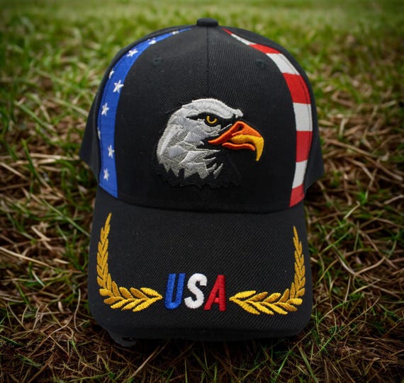 Eagle Hat. Patriotic Eagle Black Hat. American Eagle  display picture 1