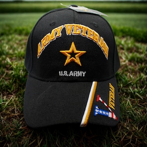 U.S Army Veteran Hat. US Army Cap. Army Veteran Adjustable Baseball Cap. Military Hat for Army Vets. U.S Army 250th Anniversary Cap. Dad cap