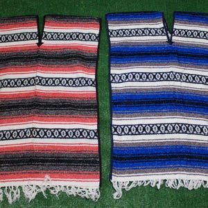 Handmade Falsa Poncho. Mexican Baja Style. Festival Wear or Costume. Soft Woven Fabric. Poncho Mexicano. Handmade Ponchito. Gift for Dad
