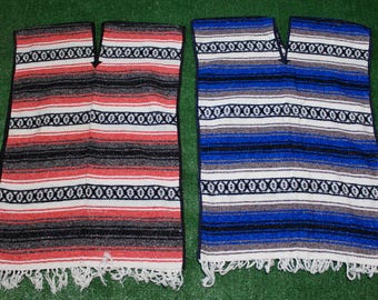 Handmade Falsa Poncho. Mexican Baja Style. Festival Wear or Costume. Soft Woven Fabric. Poncho Mexicano. Handmade Ponchito. Gift for Dad